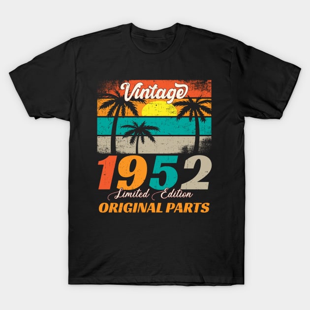 71 Years Old Vintage 1952 Limited Edition 71Th Birthday T-Shirt by Inkwork Otherworlds